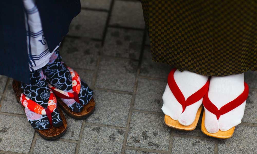 Tabi japonaises traditionnelles à semelle fendue