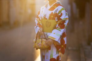 Sac japonais traditionnel avec motifs textiles japonais